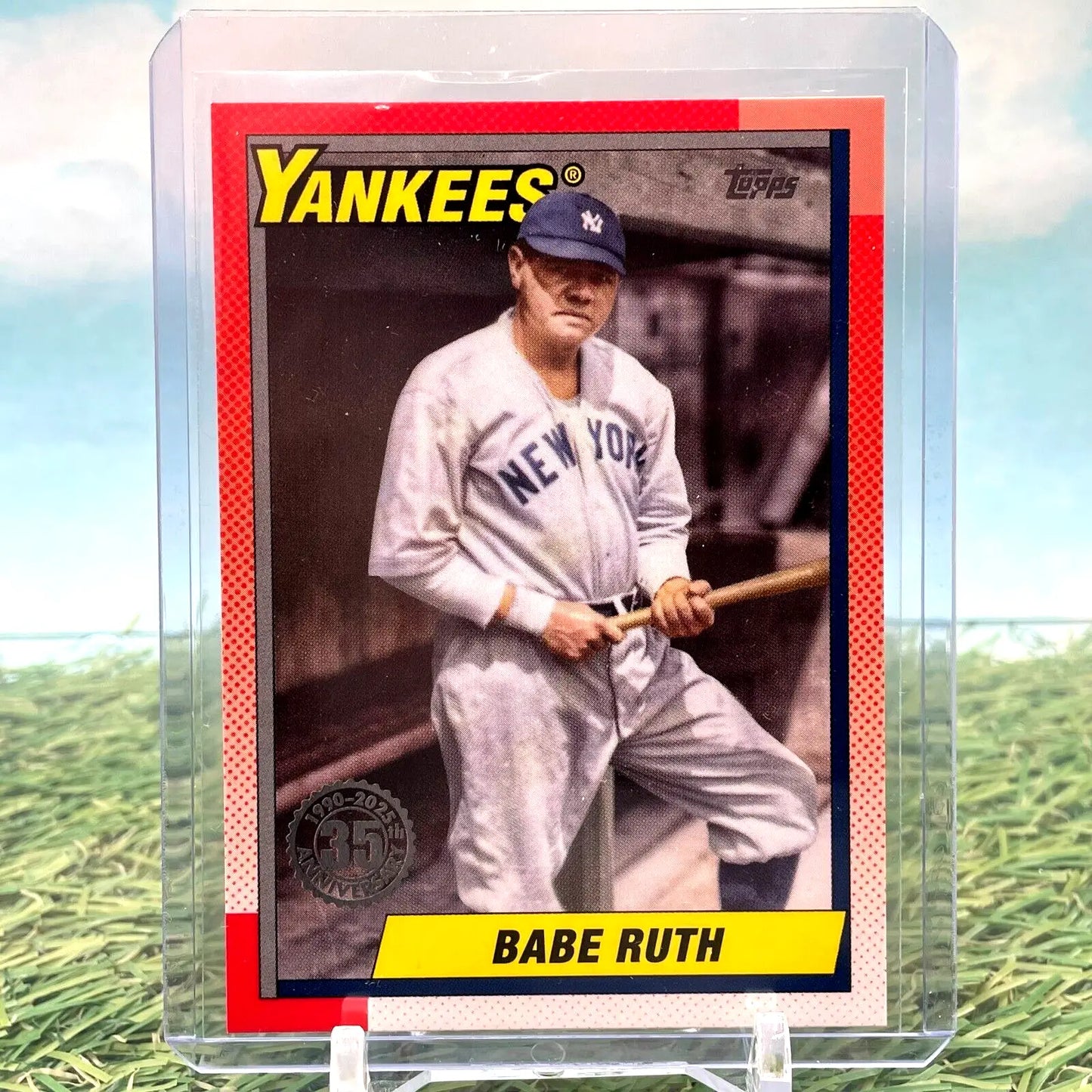 2025 Topps Series 1 Babe Ruth baseball card featuring New York Yankees player