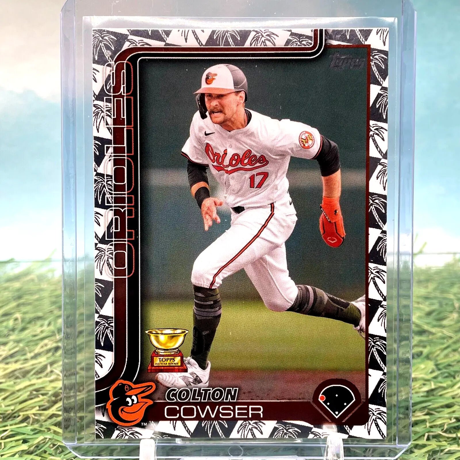 Colton Cowser baseball card from 2025 Topps Series Spring Training Parallel #230 Orioles