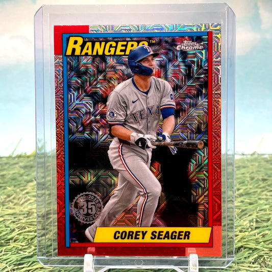 Corey Seager baseball card from 2025 Topps Silver Pack Mojo, Texas Rangers #T90C-70