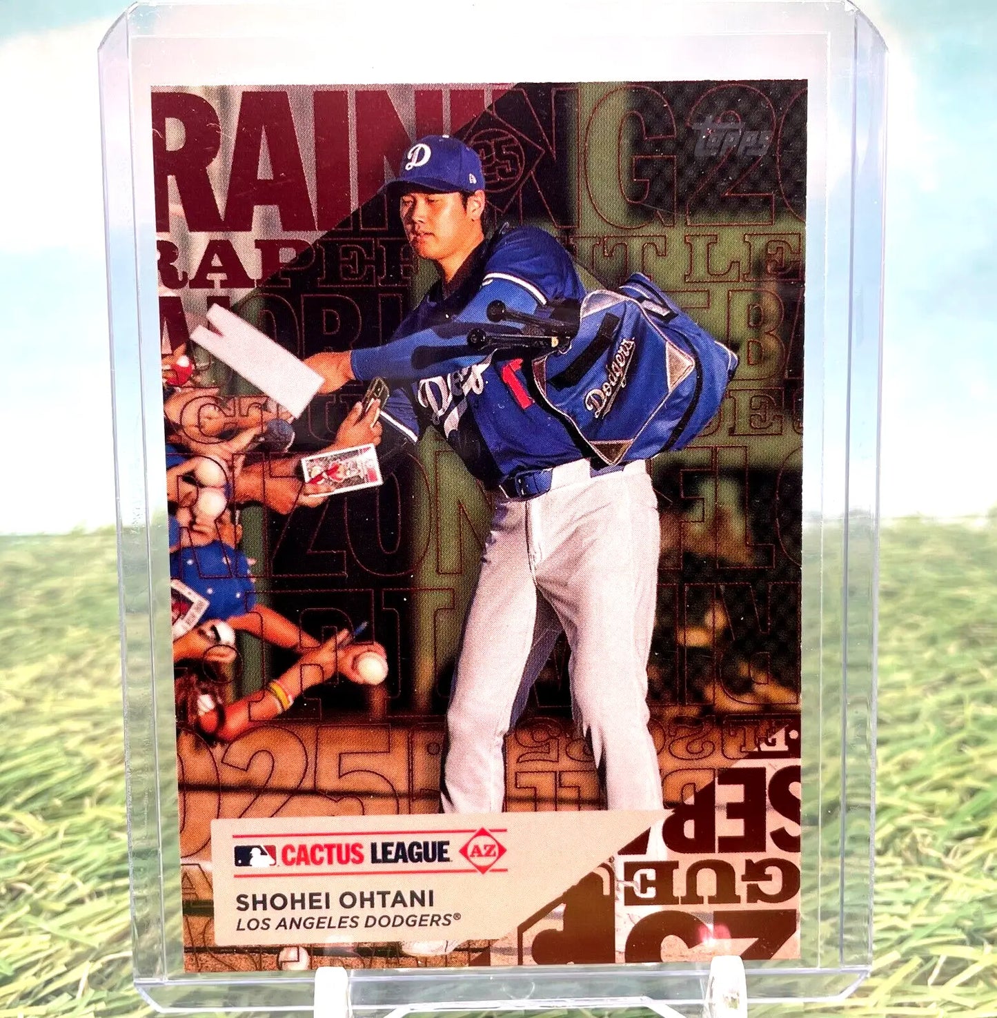 Shohei Ohtani baseball card from 2025 Topps Series 1 Cactus League collection