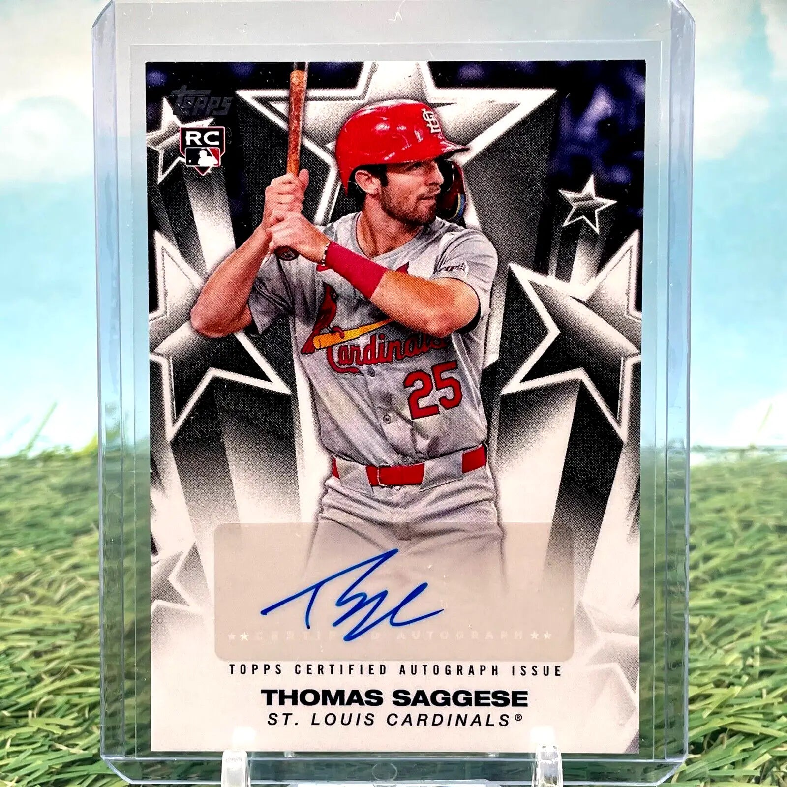 Thomas Saggese autographed baseball card from 2025 Topps Series 1 Baseball Stars