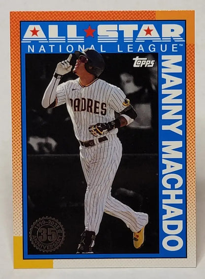 Manny Machado All-Star National League trading card with 35th-anniversary emblem from Topps Series 2