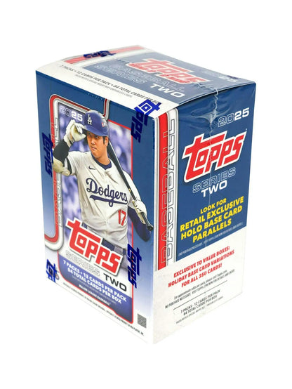Topps Series Two baseball card box with retail exclusive holo foil and foil parallel options