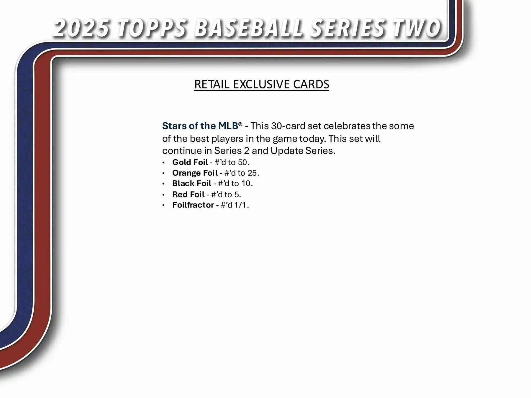 2025 Topps Series 2 Baseball retail exclusive holo foil and foil parallel cards