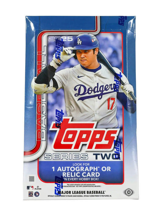 2025 Topps Series 2 Baseball Hobby Box with hobby exclusive rainbow foil and foil parallel cards