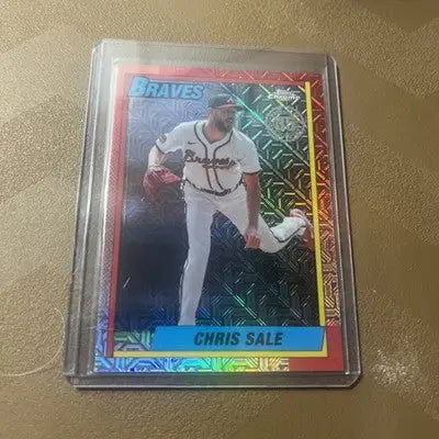 2025 Topps Series 2 Mojo Chris Sale baseball trading card featuring Braves player