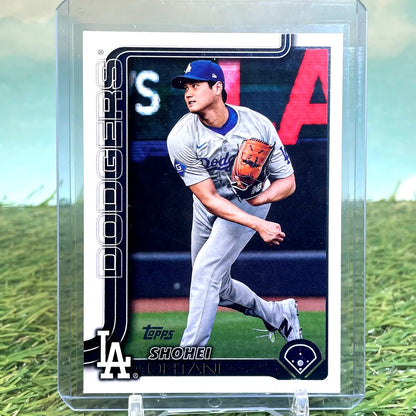 Shohei Ohtani baseball card from 2025 Topps Series 2 Los Angeles Dodgers