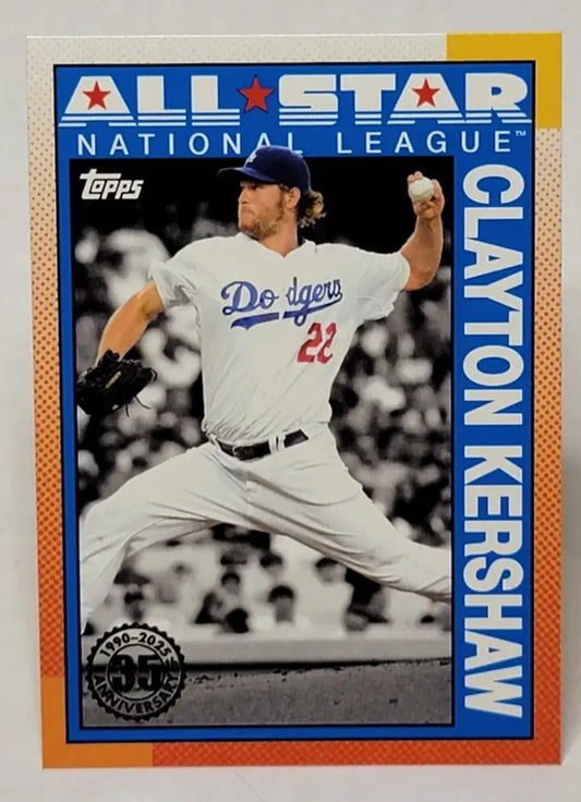 Baseball trading card of Clayton Kershaw from 2025 Topps Series Two Dodgers set