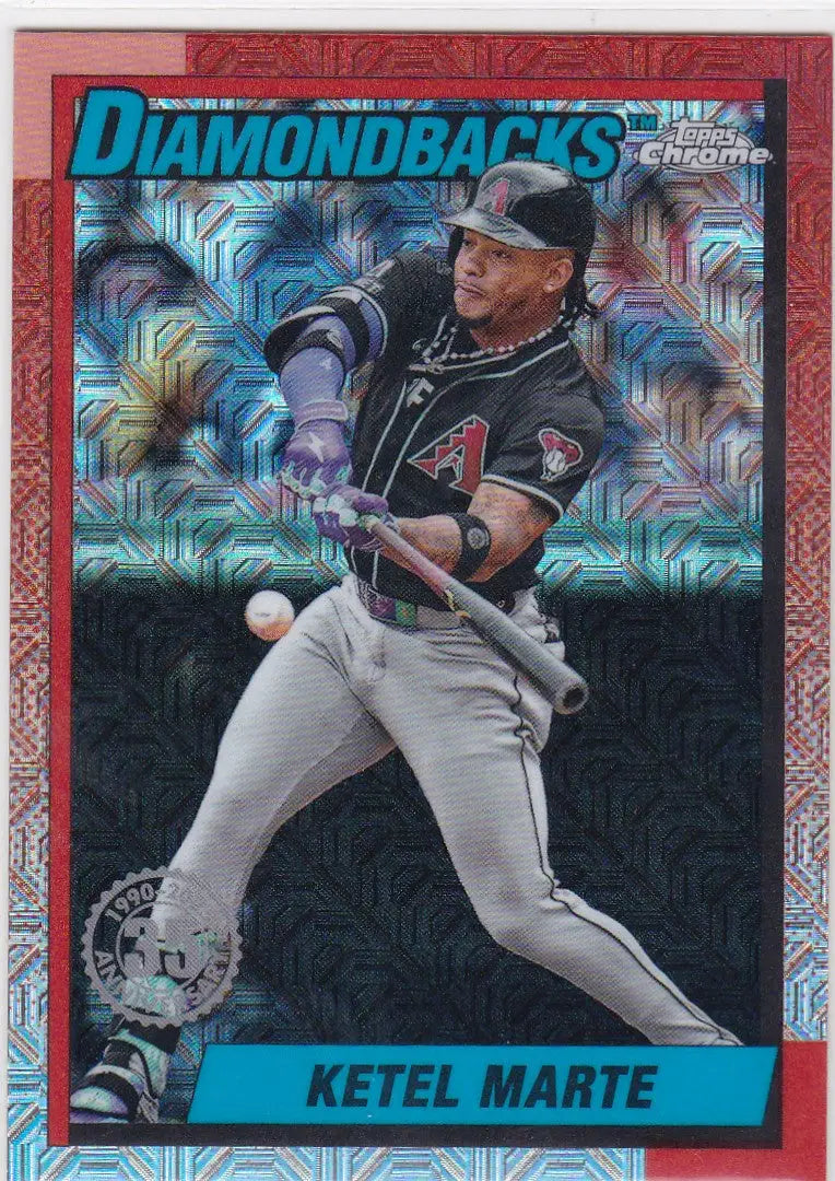 Baseball card of Ketel Marte Arizona Diamondbacks from 2025 Topps Silver Pack Mojo