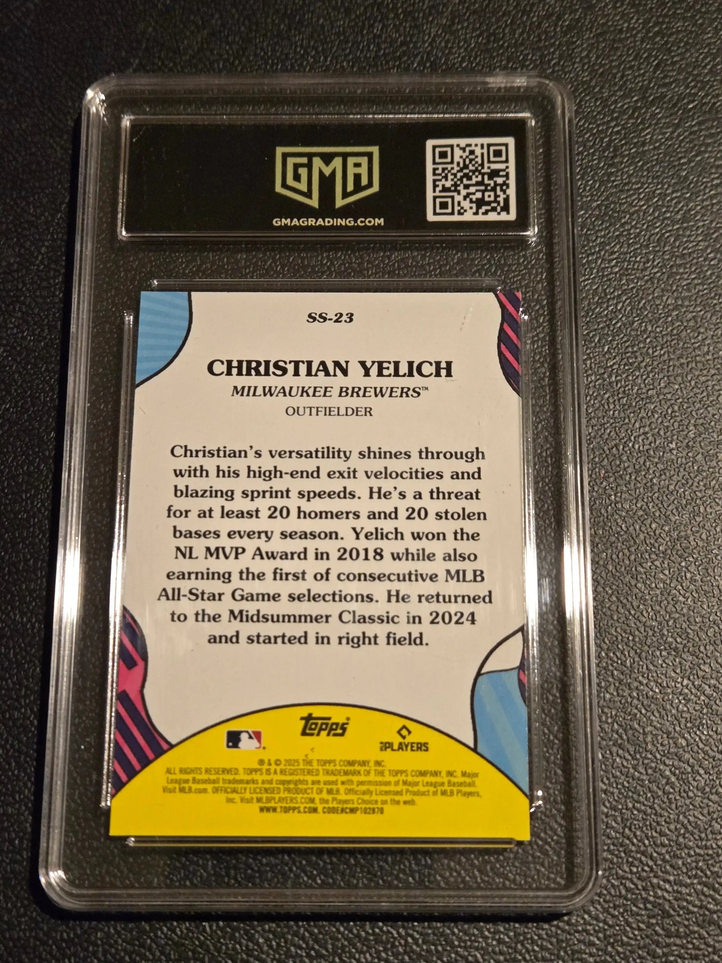 2025 Topps #SS-23 Christian Yelich Summer Superstars GMA 10