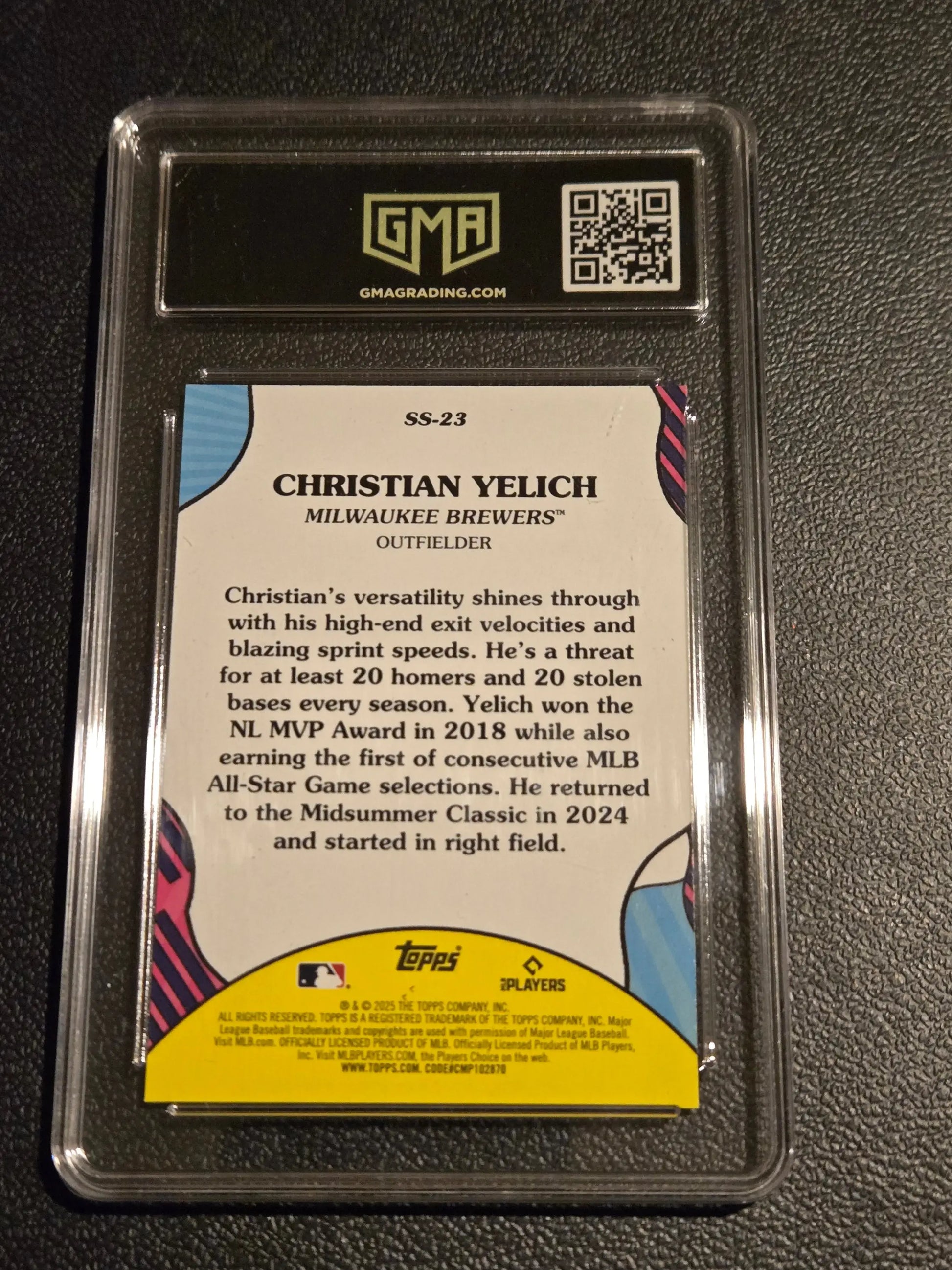 2025 Topps #SS-23 Christian Yelich Summer Superstars GMA 10