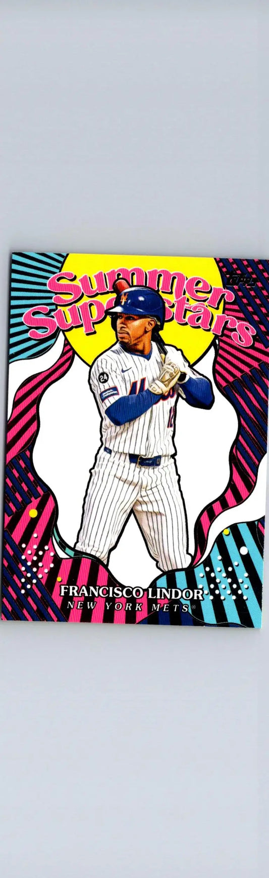 2025 Topps Francisco Lindor Summer Superstars baseball card featuring Francisco Lindor