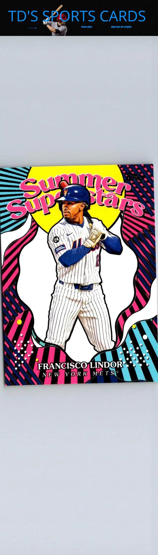 Francisco Lindor baseball card from 2025 Topps Lindor Summer Superstars series