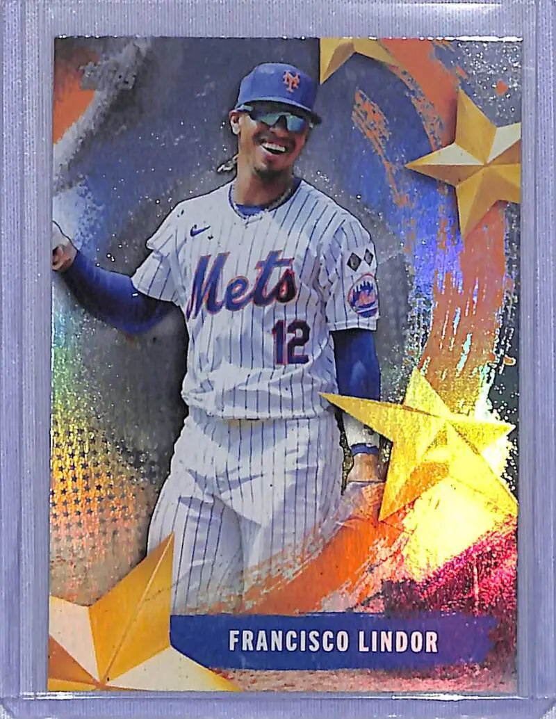 Francisco Lindor baseball card from 2025 Topps Stars of MLB NY Mets collection