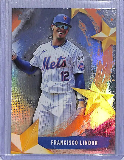 Francisco Lindor baseball card from 2025 Topps Stars of MLB NY Mets collection
