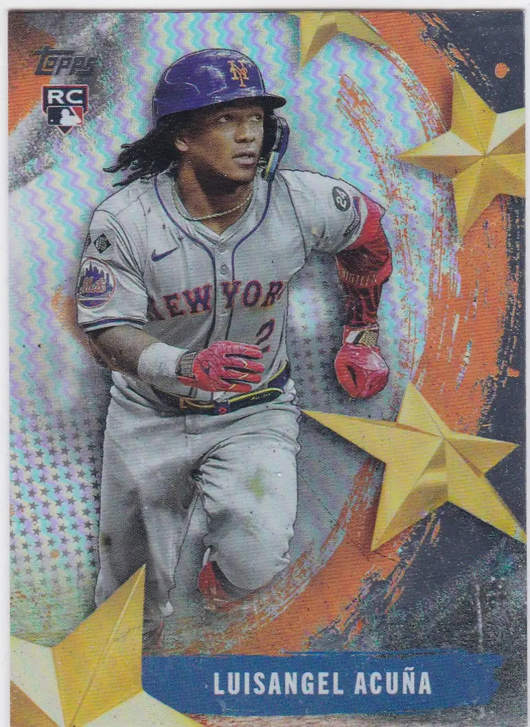 2025 Topps Stars Luisangel Acuna rookie card featuring New York Mets player