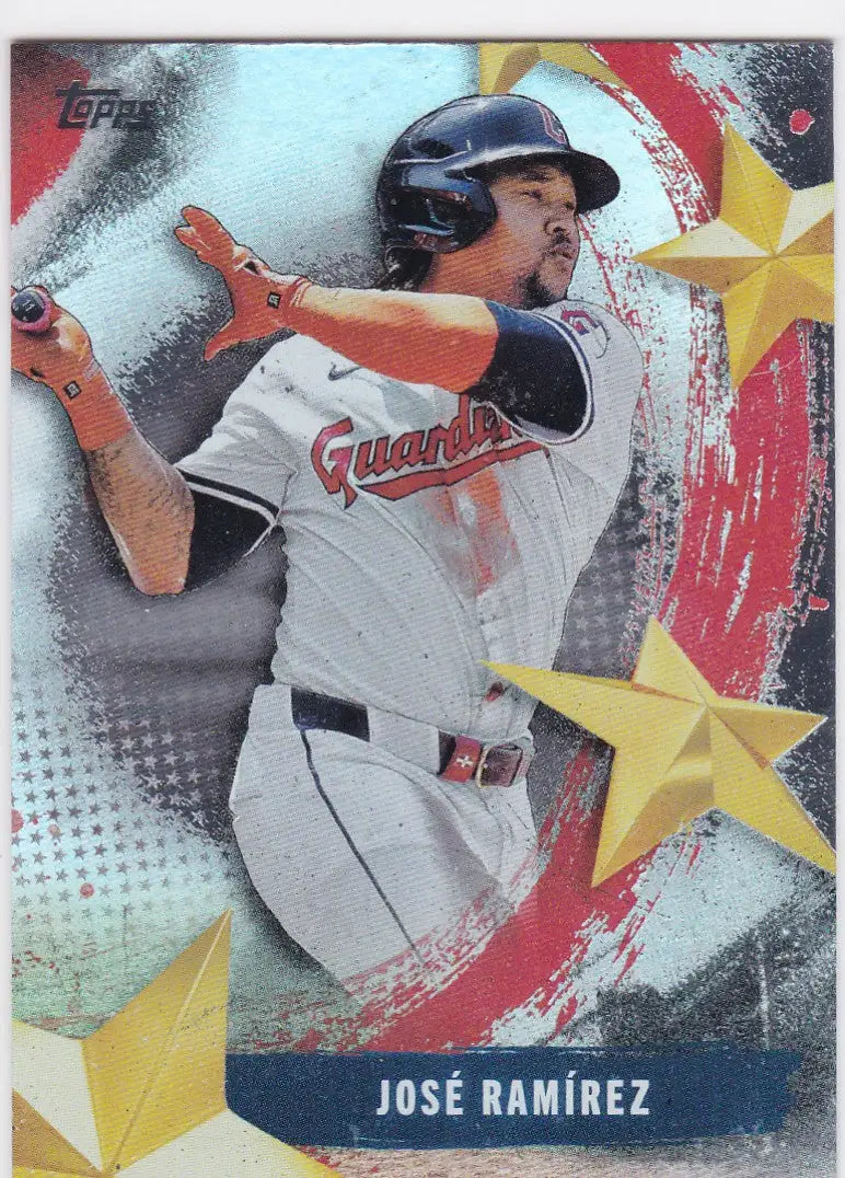 Jose Ramirez Cleveland Guardians baseball card from 2025 Topps Stars of the MLB series