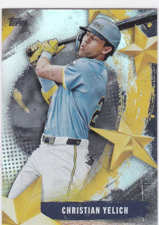 Christian Yelich Milwaukee Brewers baseball card from 2025 Topps Stars of the MLB