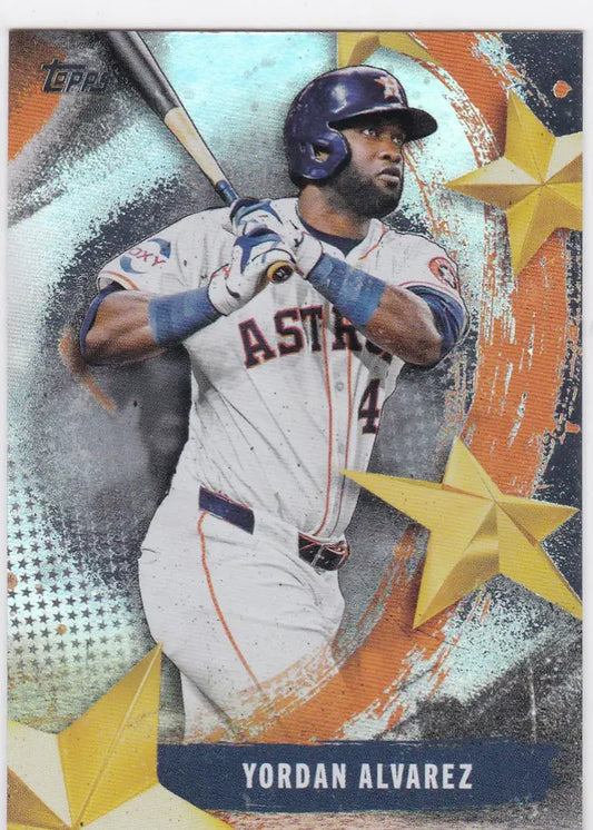 Yordan Alvarez Houston baseball card from 2025 Topps Stars of the MLB series