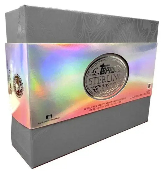 2025 Topps Sterling Baseball Hobby Box with autographed relic card shown