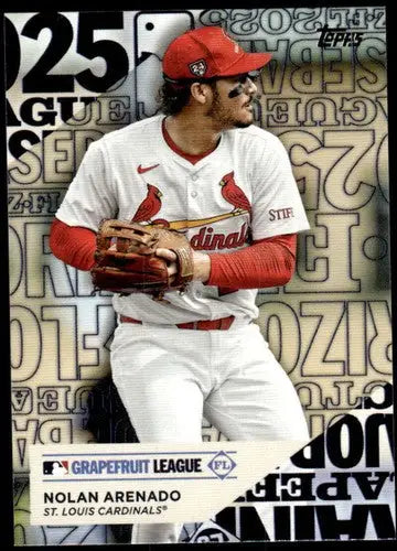 Original gloss Nolan Arenado baseball card from Topps Training Grounds 2025 series
