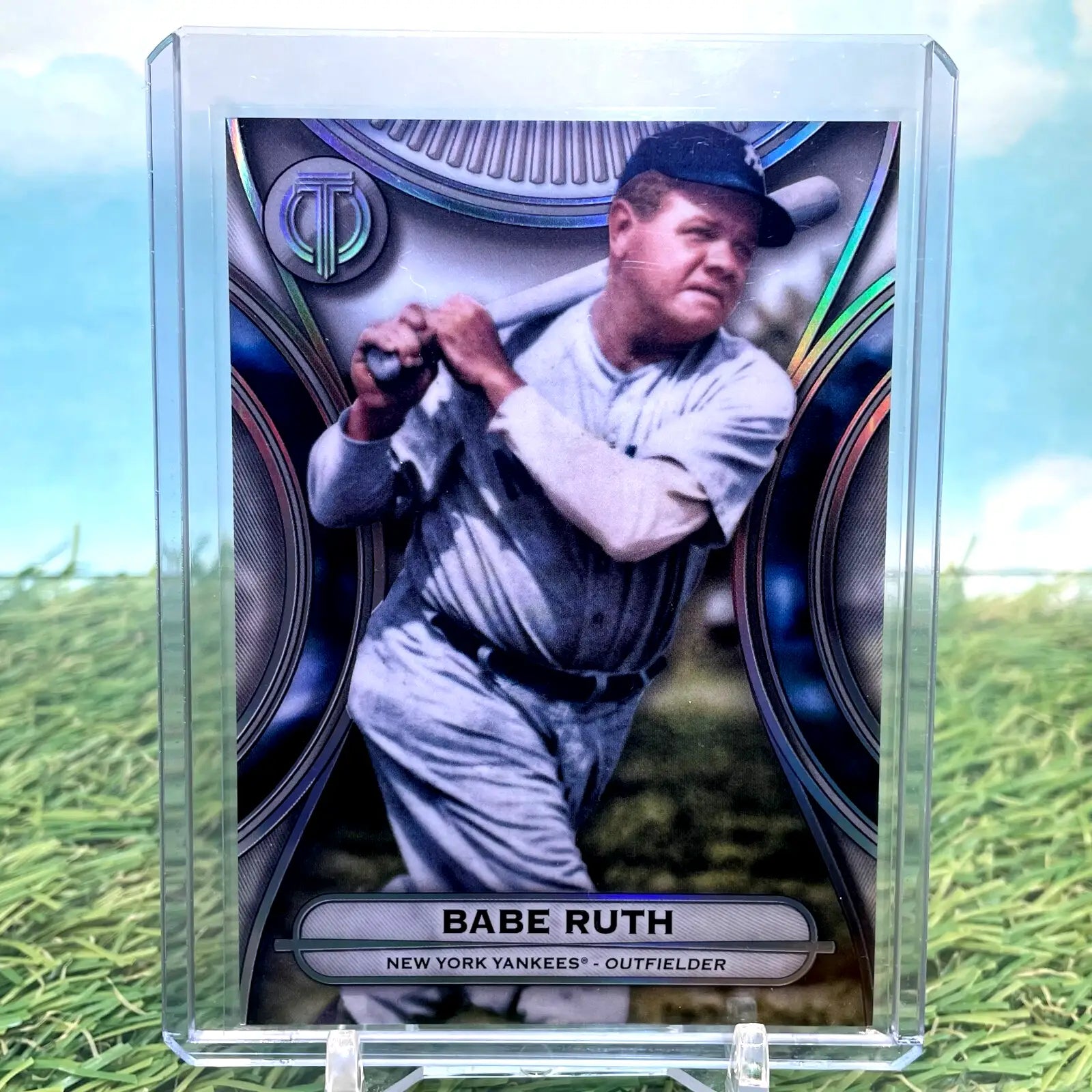 2025 Topps Tribute Babe Ruth baseball card featuring Babe Ruth in a Topps Tribute collection