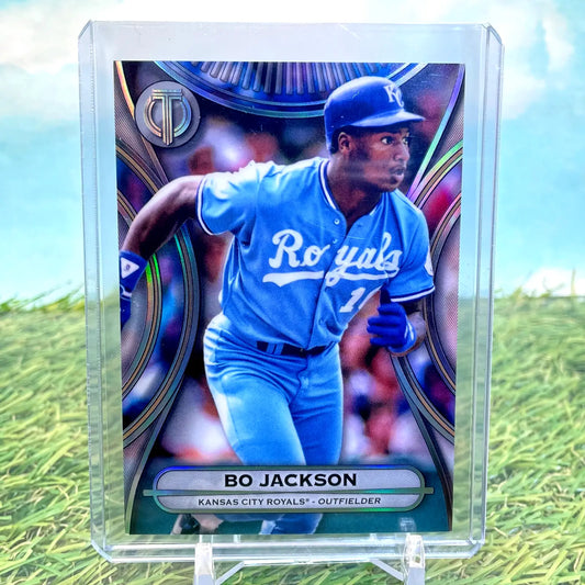 Tribute Bo Jackson baseball card from 2025 Topps Tribute featuring Kansas City Royals