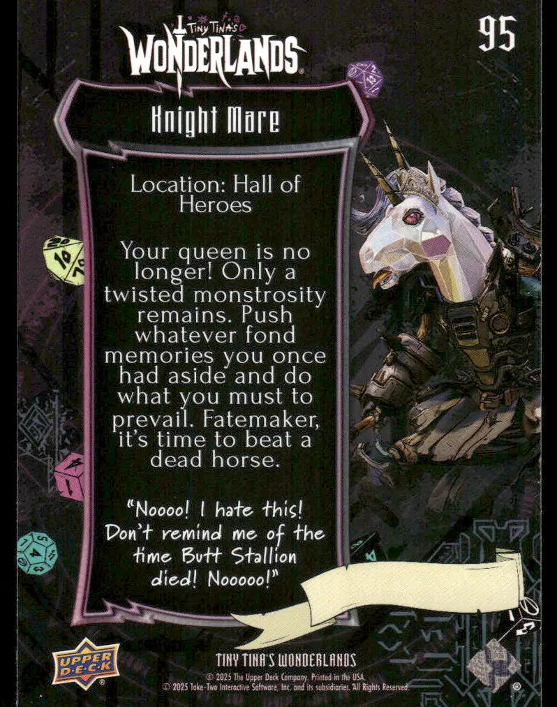2025 Upper Deck Tiny Tina’s Wonderlands Knight Mare #95 - Trading Card