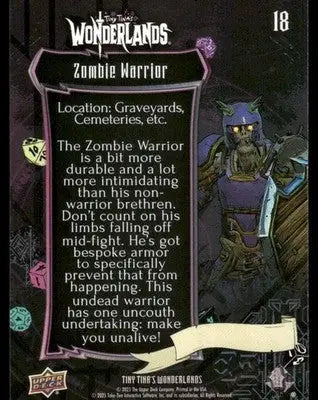 2025 Upper Deck Tiny Tina’s Wonderlands Zombie Warrior #18 - Trading Card