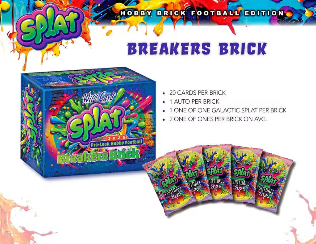 2025 Wild Card Splat Football Cards Breakers Brick Box | Columbia Sports Cards - Sports Card Hobby Boxes