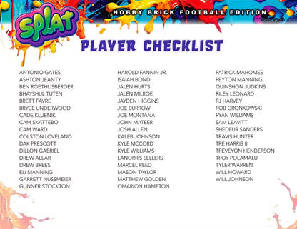 2025 Wild Card Splat Football Cards Breakers Brick Box | Columbia Sports Cards - Sports Card Hobby Boxes