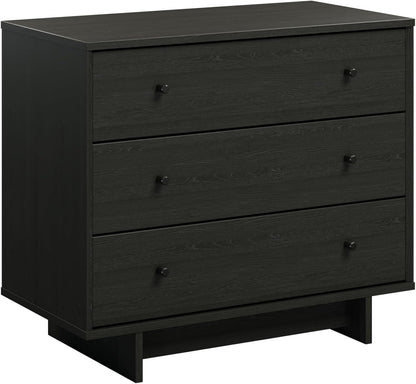 Finnley 3-Drawer Nightstand in Black Oak, Extra-Wide Bedside Table with Storage, Modern End Table for Home, Bedroom, Living Room, 16" D X 31" W X 26.75" H-0