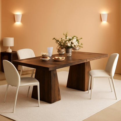 Brown Six Seater Rectangular Dining Table Executive-0