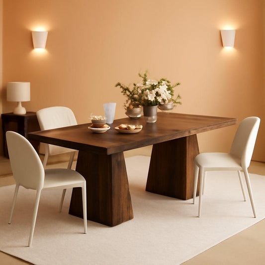 Brown Six Seater Rectangular Dining Table Executive-0