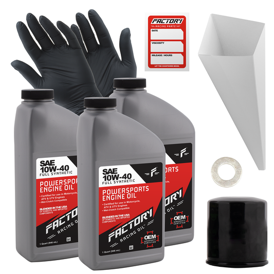 10W-40 3 Quart Oil Change Kit For Kawasaki Ninja / Versys