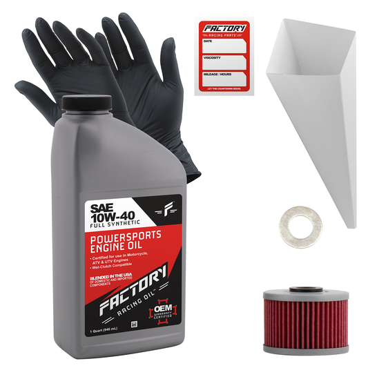10W-40 1 Quart Oil Change Kit For Kawasaki Z125 PRO BR125