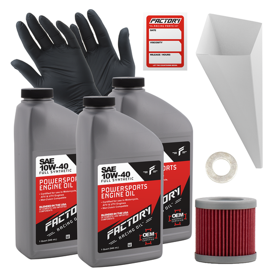 10W-40 3 Quart Oil Change Kit For Kawasaki KFX 400