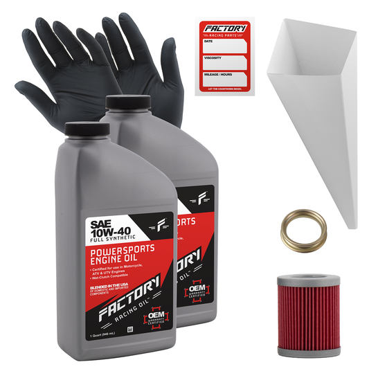 10W-40 2 Quart Oil Change Kit For Kawasaki KLX125A KLX125B