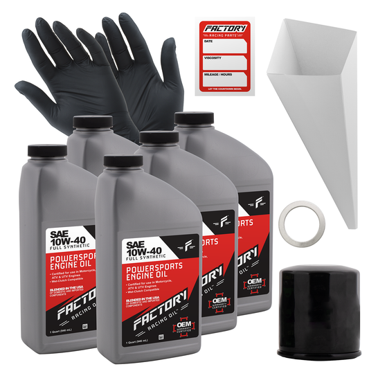 10W-40 5 Quart Oil Change Kit For Yamaha XV1600A, XV1600AT