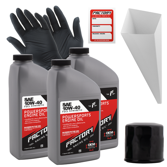 10W-40 3 Quart Oil Change Kit For Yamaha Grizzly/Kodiak 450