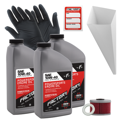 10W-40 3 Quart Oil Change Kit For Honda XR500R, XR600R, TRX300, TRX350, TRX400