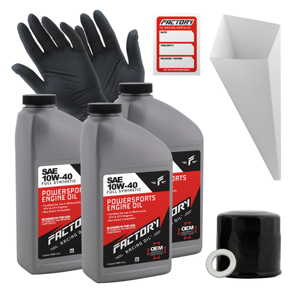 10W-40 3 Quart Oil Change Kit For Honda CB500F, CBR500R, CMX500, CBR600RR, CB650R