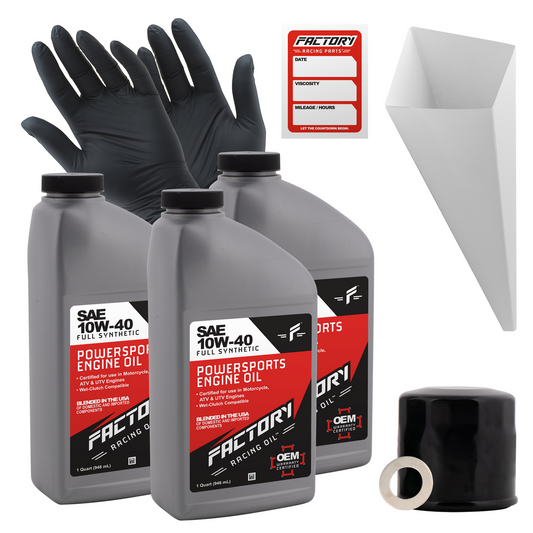 10W-40 3 Quart Oil Change Kit For Honda VT600C, XL700V, VT750C, VT750C2B, XRV750