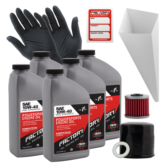 10W-40 5 Quart Oil Change Kit For Honda CRF1000L, RVT1000R, VFR750F, VTR1000