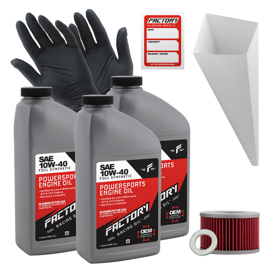 10W-40 3 Quart Oil Change Kit For Honda GL500, TRX400FA, TRX400FGA, VTR250