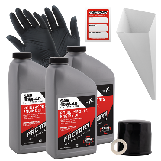 10W-40 3 Quart Oil Change Kit For Honda NT650, VT600C, VT600CD