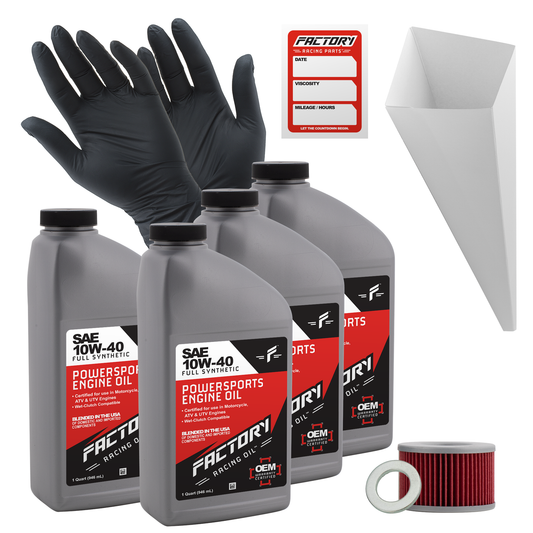 10W-40 4 Quart Oil Change Kit For Honda TRX650FA, TRX650FGA, TRX680FA, TRX680FGA, MUV700