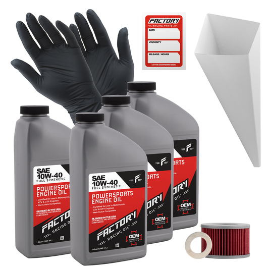 10W-40 4 Quart Oil Change Kit For Honda CX500Z, CX500CB, CX650TC-D