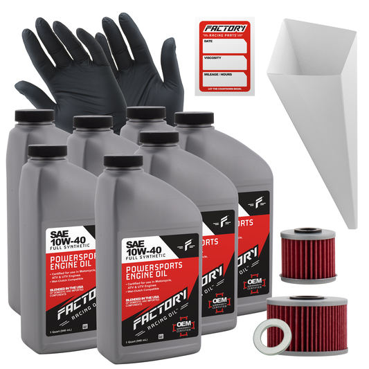 10W-40 7 Quart Oil Change Kit For Honda SXS1000M Pioneer, SXS10S2R/SXS10S2X Talon