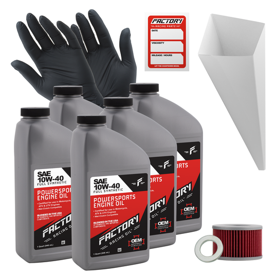 10W-40 5 Quart Oil Change Kit For Honda TRX500FA, TRX500FGA, TRX500FPA Fourtrax Foreman Rubicon